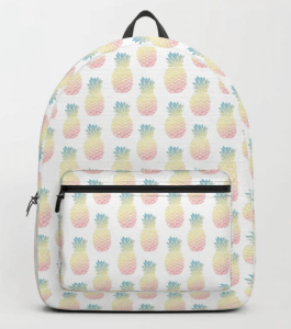 society6 pineapple pattern backpack