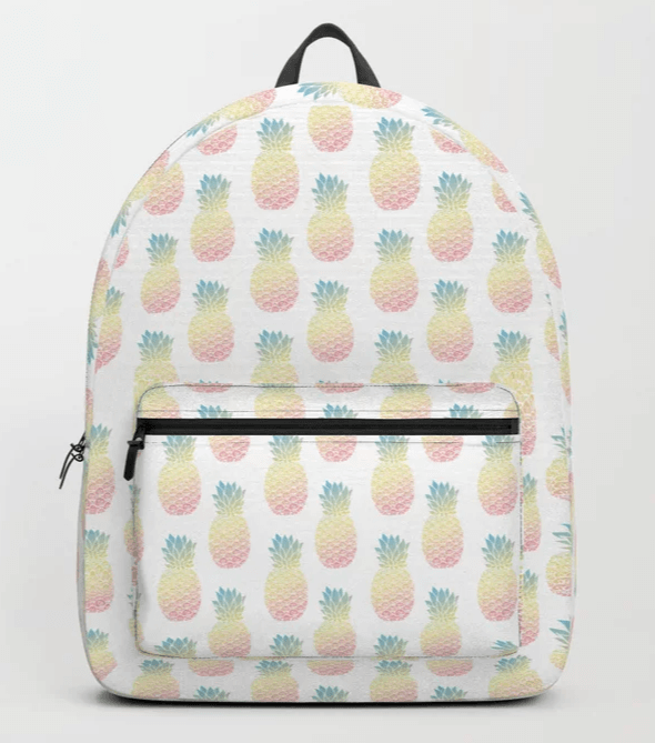 pastel pineapple offset pattern backpack