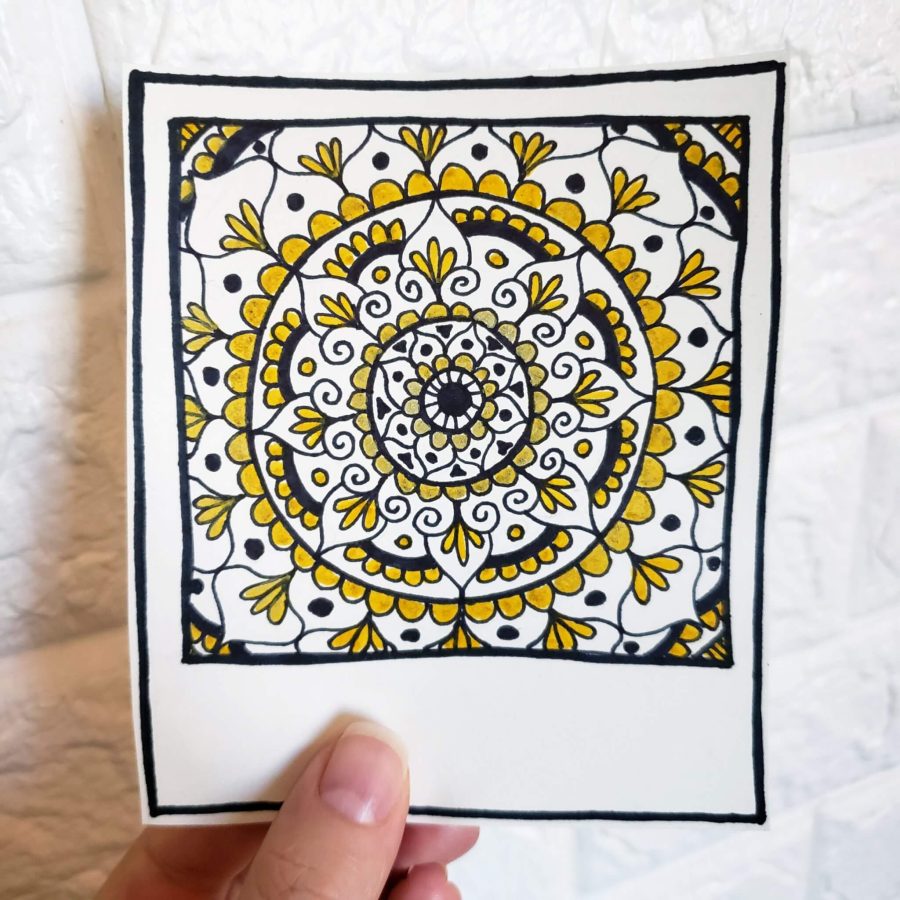 polaroid picture mandala
