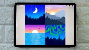 procreate digital art landscapes tutorial