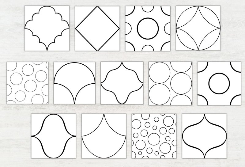 procreate pattern templates brush set