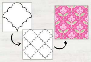 scallop pattern template