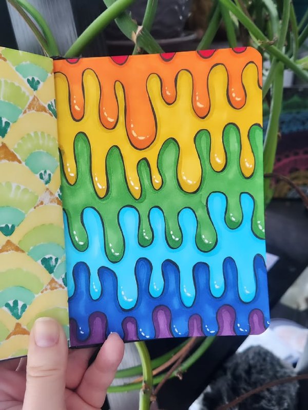 rainbow drips zen doodle art