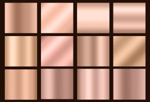 rose gold texture swatches