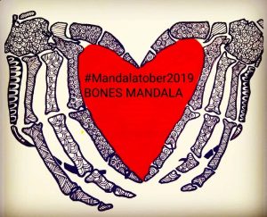 skeleton hands mandala bones mandalatober