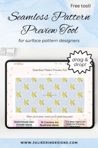 seamless pattern preview tool for surface pattern designers