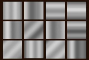 silver texture swatches