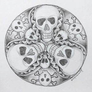 skull mandala drawing mandalatober