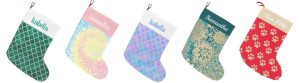 colorful custom Christmas stockings from zazzle