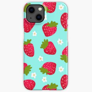 strawberry and daisy pattern iphone case
