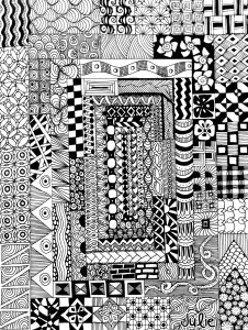 tangled all the way around zentangle art