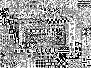 tangled all the way around zentangle art
