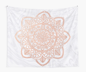 rose gold mandala tapestry redbubble