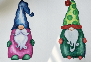 watercolor gnomes