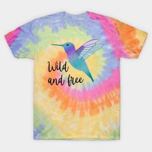 tie dye hummingbird t-shirt