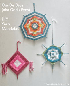 ojo de dios gods eye diy yarn mandalas