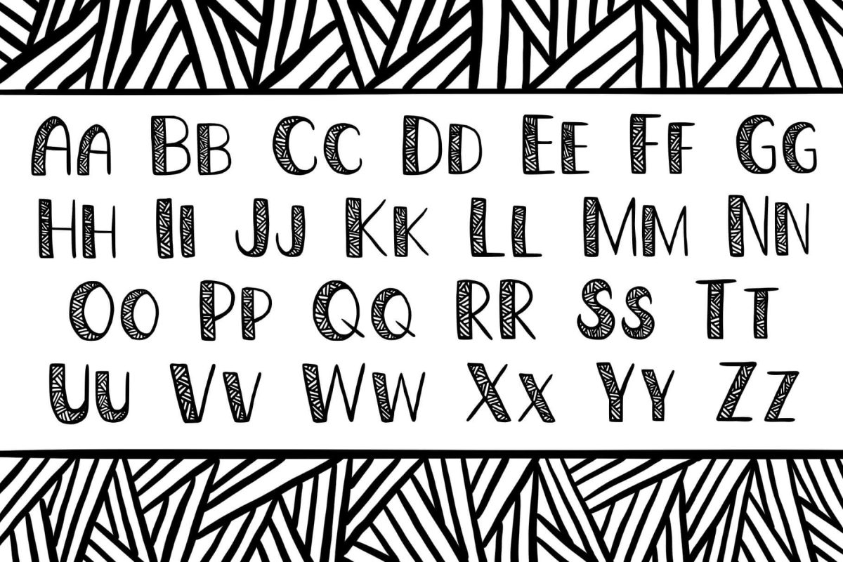 zen lines font full alphabet